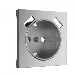 WL09-USB-CP Накладка для розетки USB, cеребряный рифленый (уп.10шт.) WERKEL a037011
