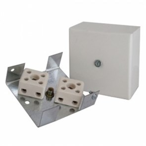 КМ-О (4к)-IP41 Коробка монтажная огнестойкая, 2 керам.колодки 2х3мм² 72х72х36мм Гефест (Россия) КМ-О(4к)-IP41