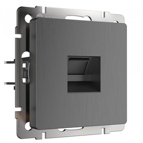 W1181004/WL04-RJ-45 Розетка компьютерная RJ-45, графит рифленый (уп.10шт.) Werkel™ a050748-1