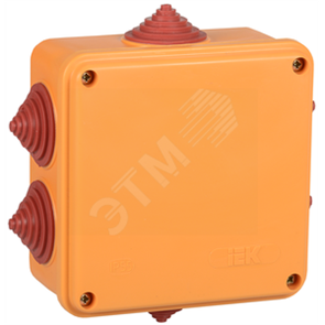 UKF30-100-100-050-4-6-09 ПС 100х100х50мм 4P 6мм² IP55 6 вв. Коробка распаячная огнестойкая IEK® UKF30-100-100-050-4-6-09