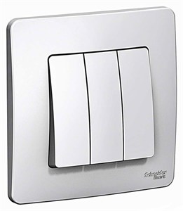 BLNVS100501 Blanca Трехклавишный выключатель (сх.1+1+1), белый (уп.10шт) Systeme Electric (Россия) BLNVS100501