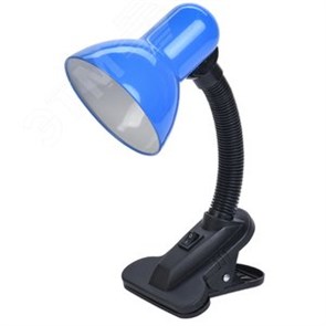 LNNL1-1001-2-VV-40-K07 (KD-320 C06) синий Светильник настольный с прищепкой, 60W Е27 230V IEK® LNNL1-1001-2-VV-40-K07