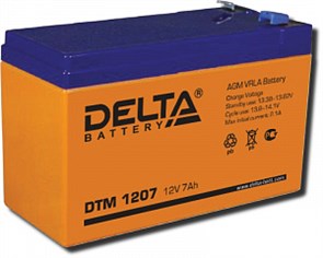 DTM1207 Аккумулятор 12В/7 А/ч DELTA (Китай) DTM1207