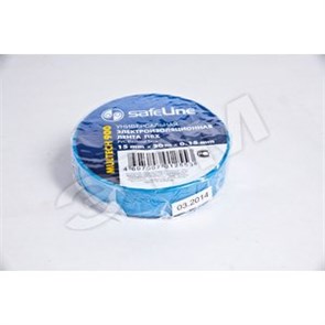 Изолента ПВХ синяя 19мм 20м (уп.10шт.) Safeline (Китай) Safeline синяя
