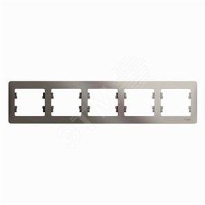 GSL001205 Glossa Рамка горизонтальная 5 постов, платина (уп.5шт) Schneider Electric GSL001205