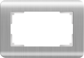 W0082106/WL12-Frame-01-DBL Stream Рамка для двойной розетки, серебряная (уп.10шт.) Werkel™ a051282-1