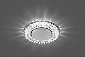 29541 CD4027 с драйвером в комплекте 20LED*2835 SMD 4000K, 15W GX53, без лампы, прозрачный, хром Светильник встраиваемый (уп.10/50шт.) FERON (Китай) 29541