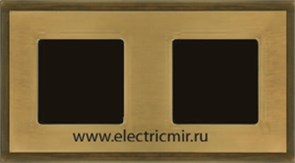 FD01242PM Madrid Рамка на 2 поста гор./верт. монтаж, цвет matt patina FEDE (Испания) FD01242PM