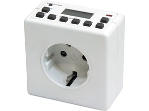 23215 TM21 3500W/16A 230V Розетка с таймером (недельная) электронная IP20 (уп.48шт.) FERON (Китай) 23215-1
