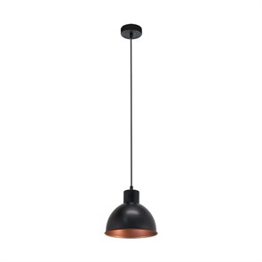 49238 Подвес TRURO 1, 1х60W (E27), Ø210, H1100, сталь, черный, медный EGLO (Австрия) 49238