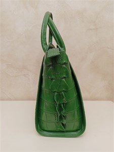  Сумка из кожи крокодила Premium Coods зеленый 689424