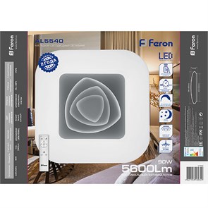 41142 AL5540 ROSE 90W, Max. 5600Lum, 3000К-6500K, IP20 Светильник светодиодный с пультом (уп.6шт.) FERON (Китай) ВЫВЕДЕН ИЗ АССОРТИМЕНТА 41142