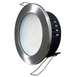 Ecola GX53 H9 светильник встроенн.без рефл.влагозащ. IP65 сатин/хром 98х55  FS5365ECB