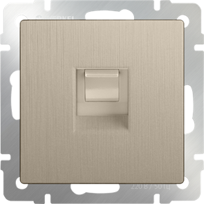 WL10-RJ-11 Телефонная розетка RJ-11 шампань рифленая (уп.5шт.) Werkel™ a035624