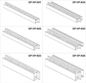 DP-VP-K05 кабельный органайзер 19", 1U, двухсторонний Conteg DP-VP-K05