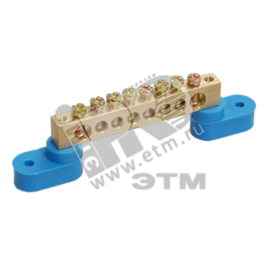 YNN10-812-14C2-K07 ШНИ-8х12-14-У2-С Шина N "ноль" на 2-х угловых изоляторах синий (уп.10шт.) IEK® YNN10-812-14C2-K07