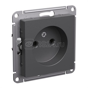 ATN001441 AtlasDesign Механизм розетки 1 гнездо без заземления, базальт (уп.5шт.) Systeme Electric (Россия) ATN001441