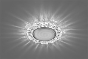 29476 CD4023 с драйвером в комплекте, 20LED*2835 SMD 4000K, 15W GX53, без лампы, прозрачный, хром, Светильник встраиваемый со светодиодной подсветкой  29476