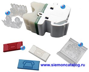 MX5-25B наклонная вставка серии MAX310 стиля cat5e T568A/B с дверцей ярко-белая Siemon Company США MX5-25B