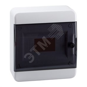 117915 P-BNK-2-08-IP41 OptiBox Бокс ЩРН-П-8 модулей навесной пластик с дымчатой прозр. дверцей IP40 КЭАЗ (Россия) 117915