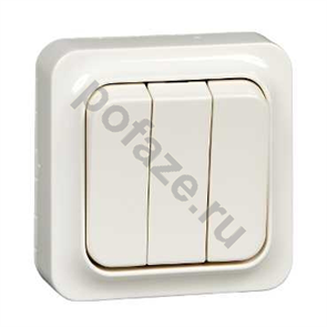 LEX1834536P Eljo Quick Трехклавишный выключатель (СХ.3), белый Schneider Electric LEX1834536P