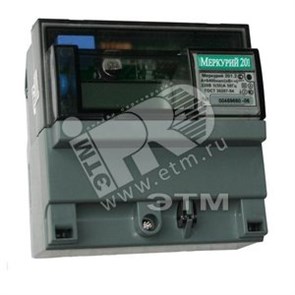 Меркурий 201.22 ЭЛ.СЧ-К 1-фазный 5-60А Т1 D 230B ЖК, PLC-модем «НПК «Инкотекс» ООО Меркурий 201.22