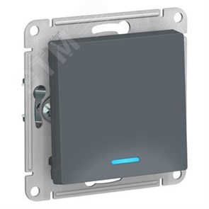 ATN000713 AtlasDesign Механизм выключателя одноклавишного с подсветкой (СХ.1А), грифель (уп.10шт.) Systeme Electric (Россия) ATN000713