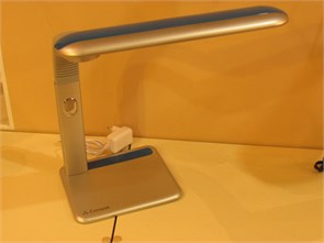 МТ-3218CL Серебро+голубой Настольная лампа светодиодная 8Вт 220В Compak (Швеция) МТ-3218CL Серебро+голубой