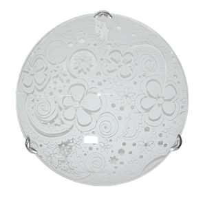 Фиалка Светильник "Дюна" d300 белый/глянец/хром 2х60W E27 (Никольский завод) 987676838