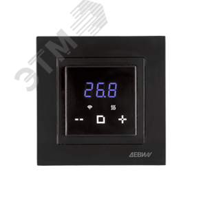 140F1069R Терморегулятор ДЕВИ Classy c Wi-Fi черный, IP 21, размеры 84x84x50мм, диапазон регулирования температуры 5...40 °С ДЕВИ (Китай) 140F1069R