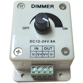 CDM08AESB Ecola LED strip Dimmer 8A 96W 12V с винтовыми клеммами и ручкой для управления (уп.100шт.) CDM08AESB
