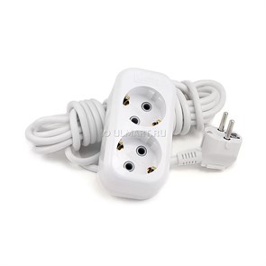 У2-Е-07 2-местный с з/к, 250В 16А, 7м Сетевой удлинитель (уп.25шт.) LUX 4606400414568