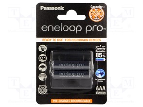 Аккумулятор Panasonic eneloop Pro BK-4HCDE/2BE 930mAh AAA R03 Ni-MH BL2 BK-4HCDE/2BE