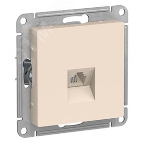 ATN000281 AtlasDesign Механизм розетки телефонной RJ11, бежевый (уп.10шт.) Systeme Electric (Россия) ATN000281