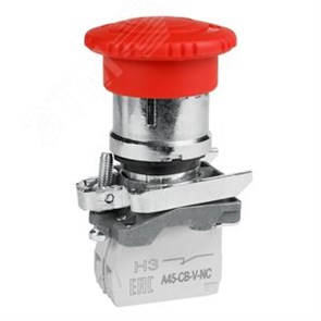 332179 OptiSignal D22 C4-ESTR-11 металл 1НО+1НЗ Кнопка аварийная красная возвратная 22мм Гриб 1НО/1НЗ КЭАЗ (Россия)  332179