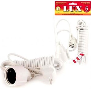 У-161-05 1-местный с з/к, 250В 16А, 5м Сетевой удлинитель (уп.35шт.) LUX 4606400419716