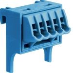 VZ455N Volta Клемма N, QC, дополнительная, со специальным установочным приспособлением, 5x(1,5-4)мм², синяя, 10шт. в компл. HAGER (Германия) VZ455N