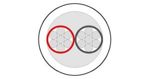 ALARM 2/200 2X0,22мм² Слаботочный кабель для систем сигнализации (бухта 200м.) ALARM 2/200