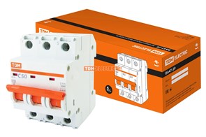SQ0206-0114 Авт. выкл.ВА47-29 3Р 50А 4,5кА х-ка С (уп.4шт.) TDM SQ0206-0114