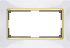 W0081933/WL03-Frame-01-DBL-white-GD Snabb Рамка для двойной розетки, белая/золото (уп.10шт.) Werkel™ a051653-1