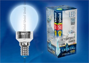 LED-G45P-5W/NW/E14/FR Лампа светодиодная, "шар", матовая, белый свет (уп.10шт.) UNIEL LED-G45P-5W/NW/E14/FR