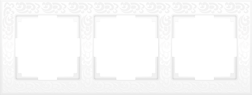 WL05-Frame-03-white Flock Рамка на 3 поста, белая ВЫВЕДЕНА ИЗ АССОРТИМЕНТА a028964