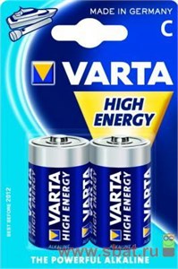 4914.121.412 High Energy LR14/343 BL2 Элемент питания (блистер 2шт.) Varta 4914.121.412