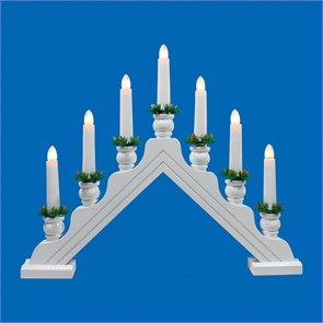 UDL-L7301-007-SWA-WW Фигура Новогодняя горка 7миниламп 39,5*30,5см теплый белый, дерево белый Uniel UDL-L7301-007-SWA-WW