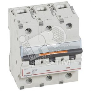 409841/006661 DX³ Выключатель автоматический 3п 100A D 25кА, 4,5 модуля Legrand (Франция) 409841