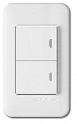 WSN 0322 WH Выключатель 2 кл. белый (уп.50шт.) Panasonic Shin Dong (Корея) WSN 0322 WH