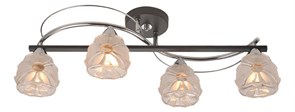 218/4PF-Blackchrome Люстра потолочная, черный + хром, полупрозрачный, 4х60W Е14 IDlamp (Италия) 218/4PF-Blackchrome