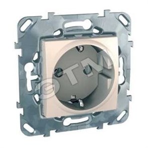 MGU5.036.25ZD Unica Розетка с заземлением (винт. зажим) бежевая (уп.10шт.) Schneider Electric MGU5.036.25ZD