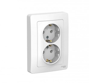 BLNRS001021 Blanca Розетка 2 гнезда с заземлением, белая (уп.6шт.) Systeme Electric (Россия) BLNRS001021