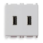 14293.SL Plana Зарядное устроство с разъемом usb 5V 1A, серебристое Vimar (Италия) 14293.SL